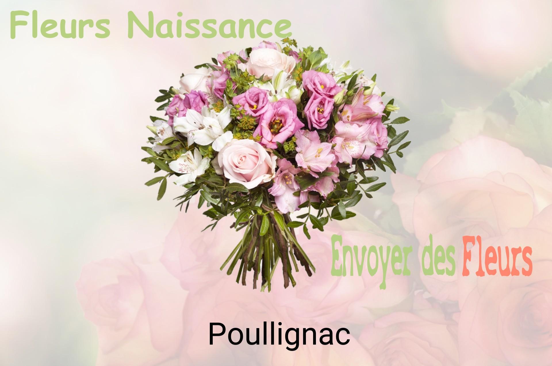 Bouquet de fleurs de naissance livré à Poullignac