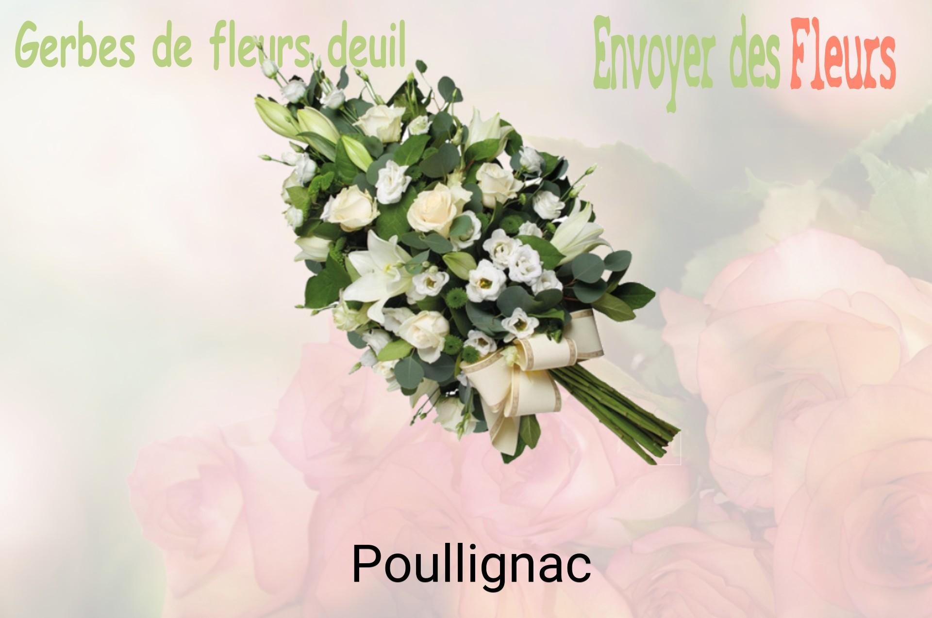 Gerbe de fleurs de deuil livrée à Poullignac